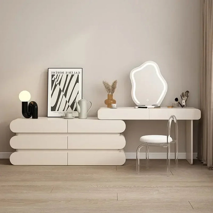 Light Dressing Table White Nightstand Bedroom Small Vanity Cover Cabinet Reception Meubles De Chambre Garden Furniture Sets