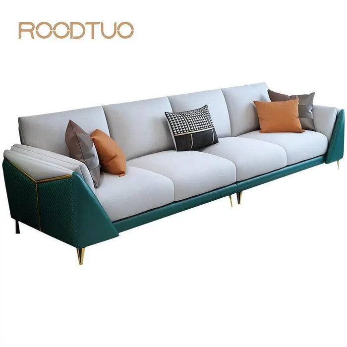 Light Luxury Sponge Sofa For Living Room Home Furniture Sets Luxury Simplicity French Designer Sectional Leather Sofa Armchair
