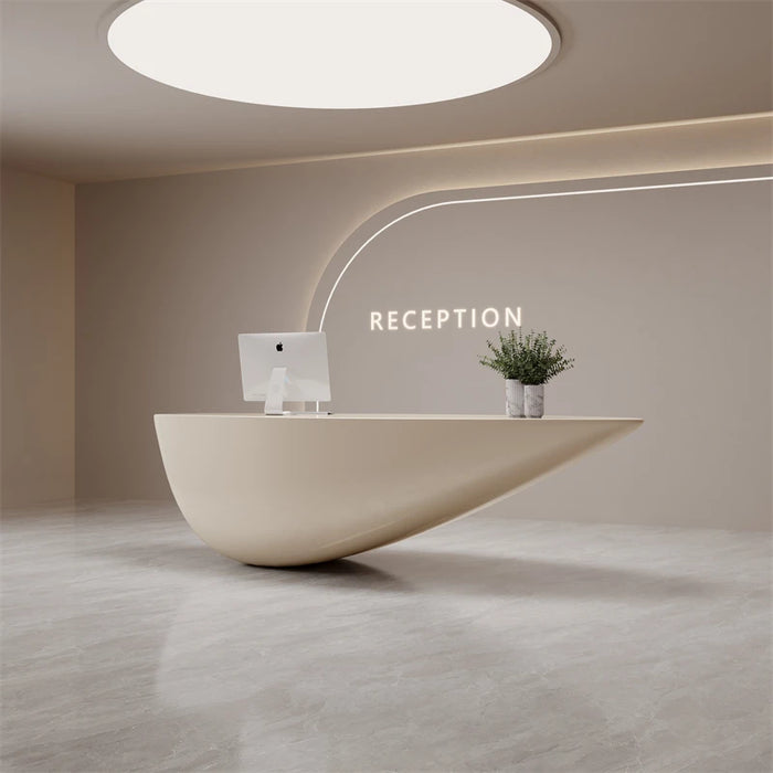 FRP paint company reception desk beauty salon cash register simple modern special-shaped creative service bar