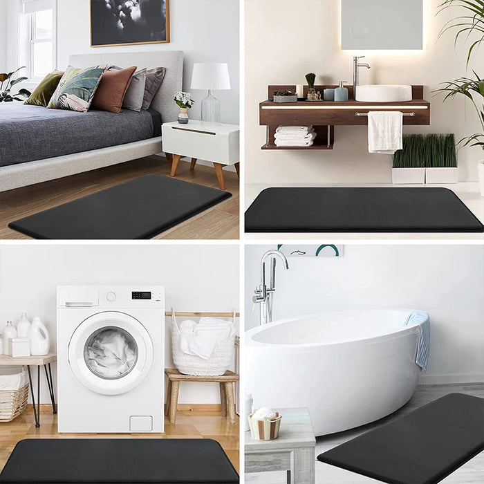 Super Absorbent Memory Foam Carpet Non-Slip Bathroom Toilet Bath Mat Soft Living Room Bedroom Shower Decorative Floor Rug
