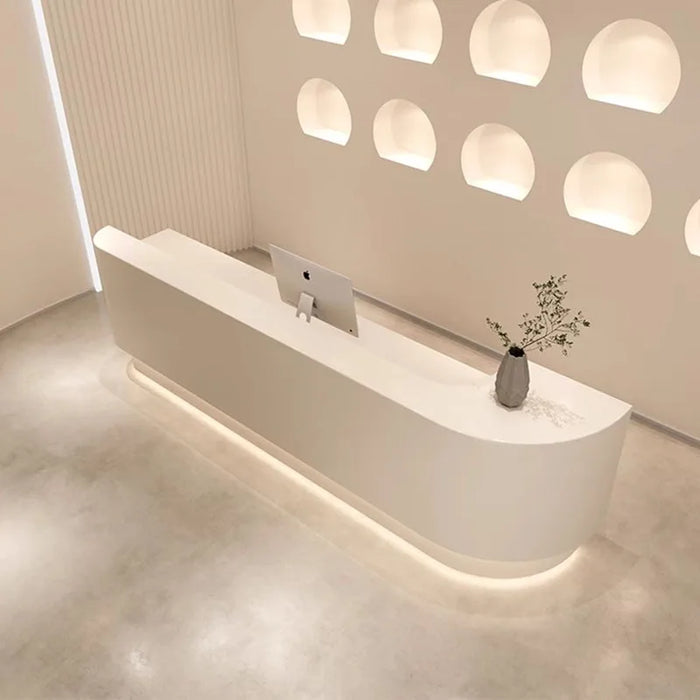 Shop Spa Reception Desk Bar Counter Modern White Conference Cashier Table Reception Desk Salon Bancone Reception Bar Furniture