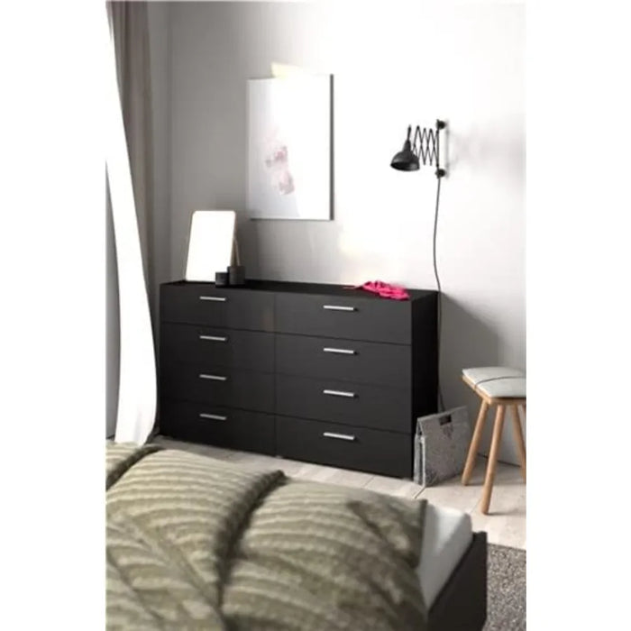Dresser 15.85" D x 55.12" W x 32.17" H 8 Drawer Durable Wood Dresser