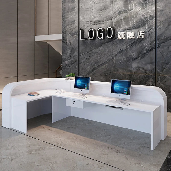 Standing Cash Reception Desk Drawer Nails Supermarket Counter Reception Desks Front Hotel Comptoir Coiffeur Home Bar Furniture