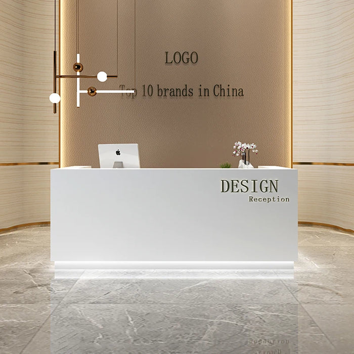 Commercial Conference Reception Desk Beauty Display Simple Cabinet Hotel Advisory Reception Desk Hotel Escritorio Furniture