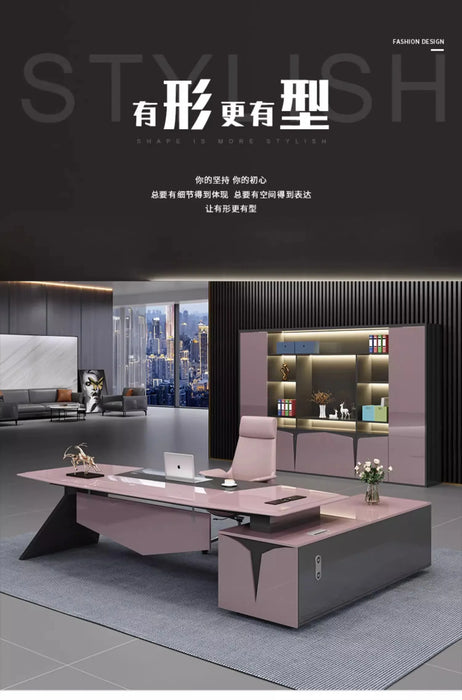 Light luxury creative desk, simple and modern, president's office, executive desk, table and chair