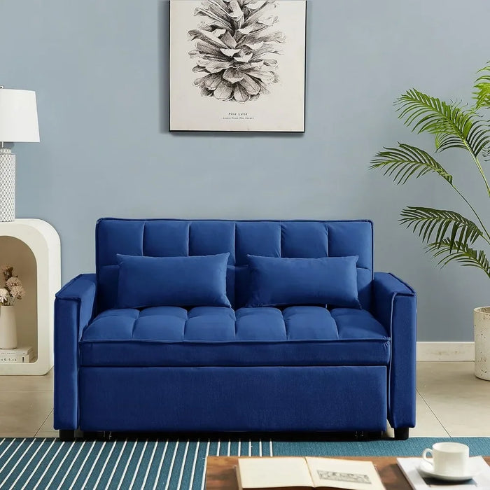 Sofa with 2 seats, Upholstered Futon Sofas Convertible to Sleeper, Living Room Furniture