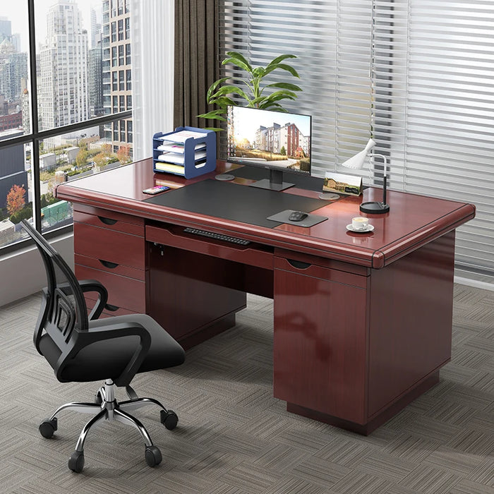 Drawers Workstation Office Desk Wood Computer Storage Modern Desk Executive Counter Tavolo Scrivania Ufficio Luxury Furniture