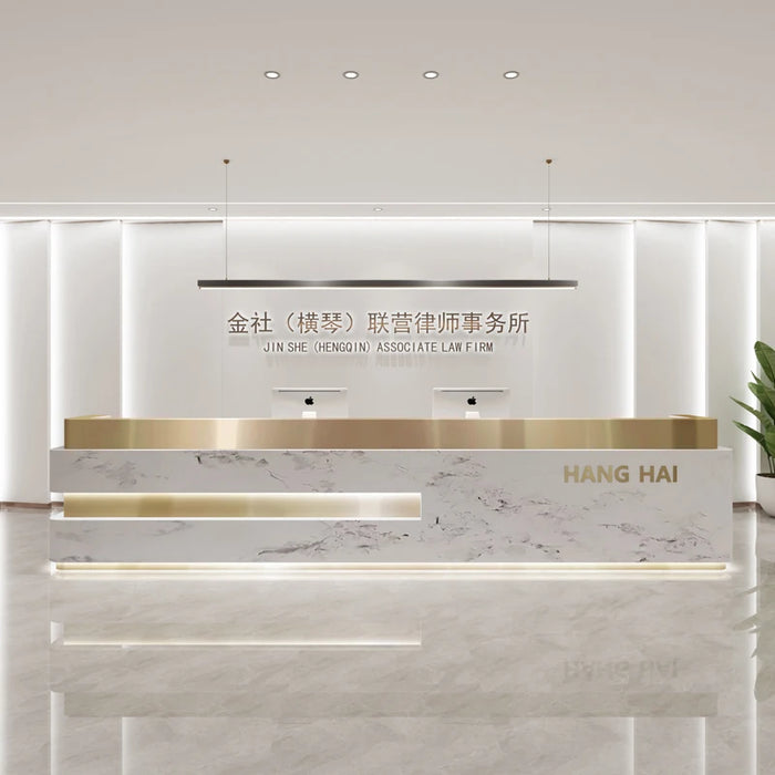 Check Out Reception Desk Counte Supermarket Barbershop Stainless Steel Reception Desk Modern Recepcion Mostrador Bar Furniture