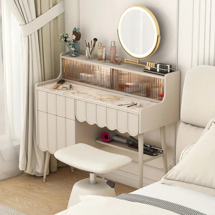 Women Dressers Storage Cabinet Vanity Mirror Dressers Makeup Dressing Table Penteadeira Para Quarto Bedroom Furniture YN50D