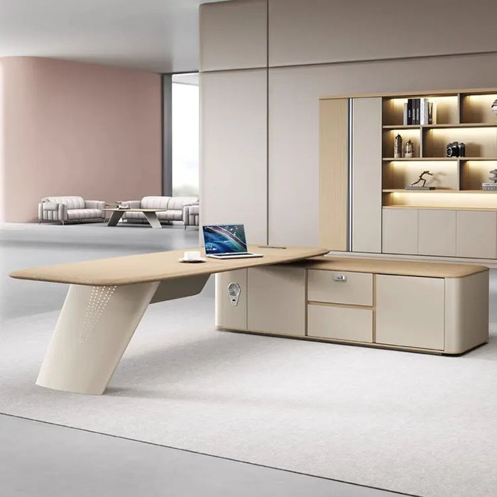 2024 Modular Luxury Escritorio De Oficina Office Furniture L Shape Design Strong Mobilier Bureau Home Executive Boss Office Desk