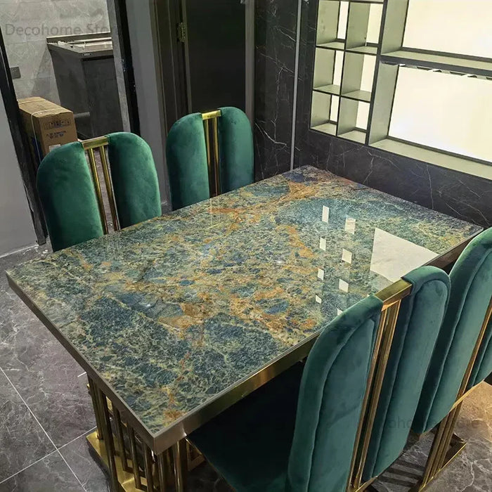Nordic Luxury High End Slate Dining Tables Restaurant Designer Dining Table Simple Office Conference Tables Home Furniture