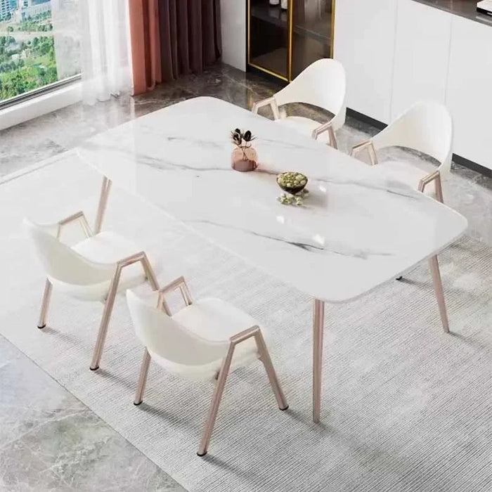 Small Waterproof Dining Table Set Legs Metal White Kitchen Makeup Coffee Tables Outside Modern Mesas De Jantar Home Furniture