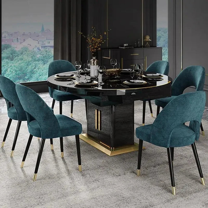 Light Luxury Unfolded Dinner Table Induction Large Storage Space Kitchen Table Chairs Set Luxury Mesa Redonda Home Furniture GM