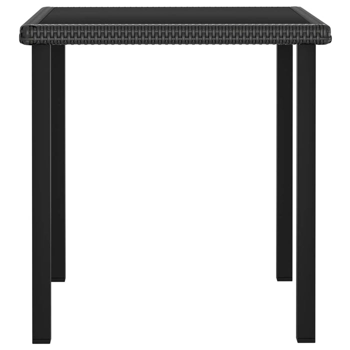 3 Piece Patio Dining Set Poly Rattan Black A Outdoor Table and Chair Sets Outdoor Furniture Sets