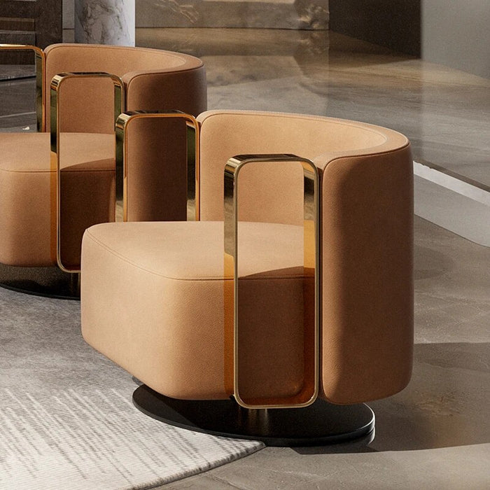 Italian light luxury leather sofa, American European living room inline pull buckle designer furniture combination set