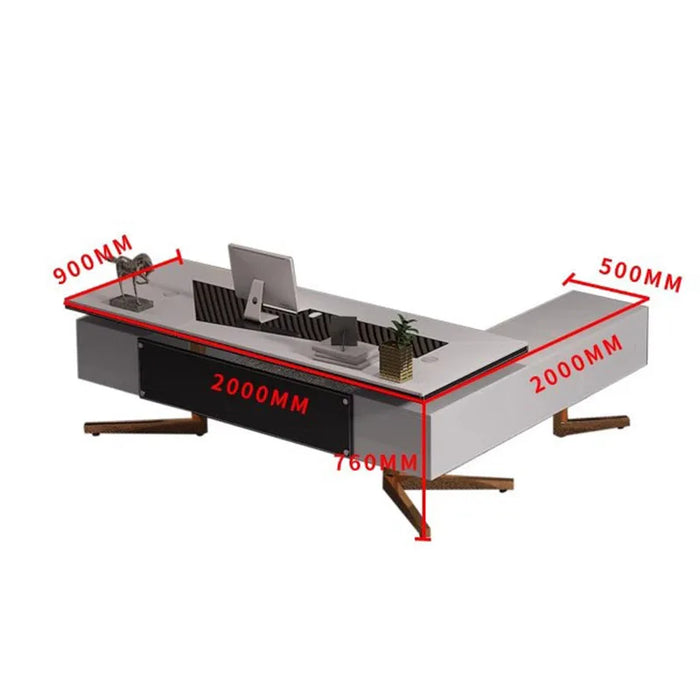 Desktop Luxury Office Desk Computer Corner Standing Reception Workstation Conference Executive Tavolo Da Lavoro Office Furniture