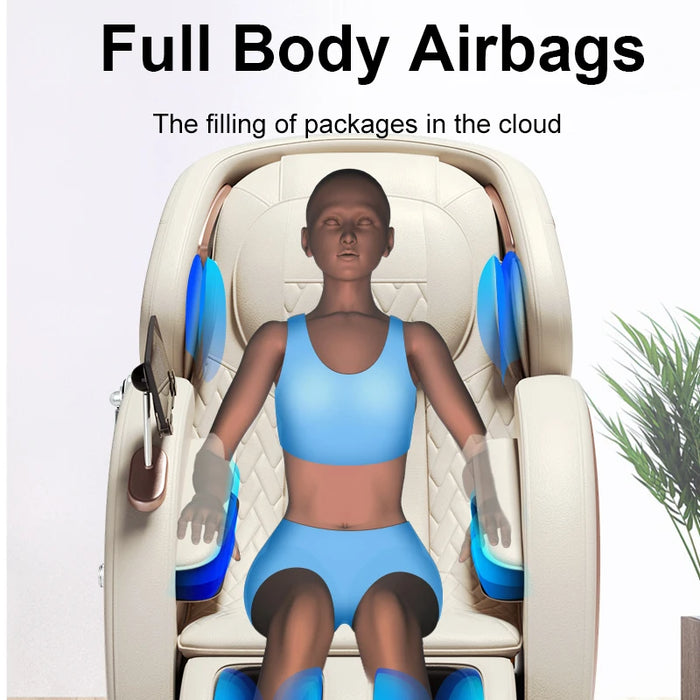 Jare E8 Electric Massage Chair Full Body Airbag U-Shape Pillow Zero Gravity Hips Massage Intelligent Massage Chair