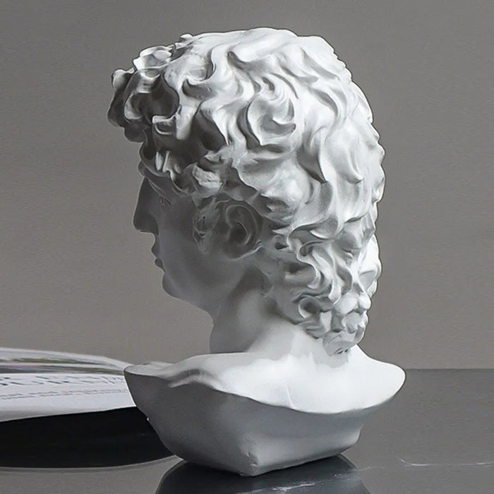 NORTHEUINS Resin Avatar Of Qin Girl Imitating Plaster Statue David Art Head Figurines for Interior Home Desktop Decoration Craft