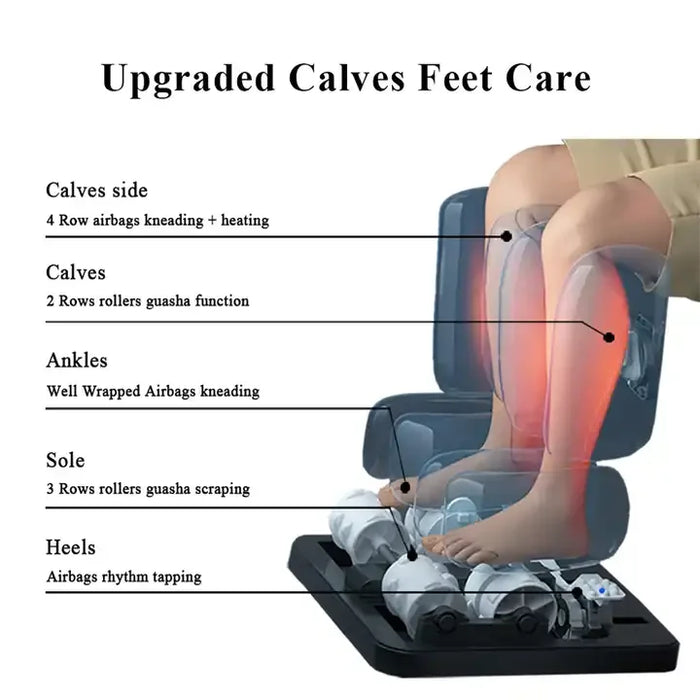 Massage Chair 4D with Atmosphere Light Full Body Massage with Voice Control,Heating,LCD Remote Control,Foot Roller Massage Chair
