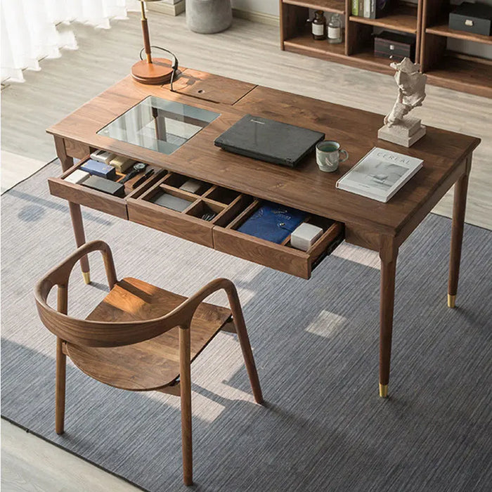 Nordic office table laptop stand computer desk modern oak wood solid wood desk study desk laptop desk laptop table  120*60*75cm