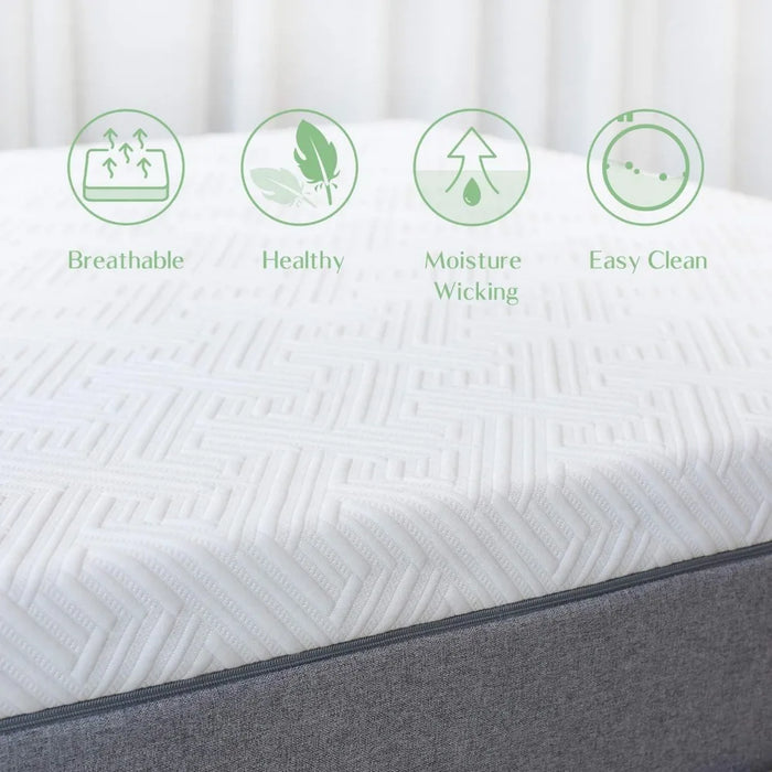 Queen Mattress, Cool Sleep & Stress Relief, Medium Plush Feel, Motion Isolation, Bogis, 12" Gel Memory Foam Mattress