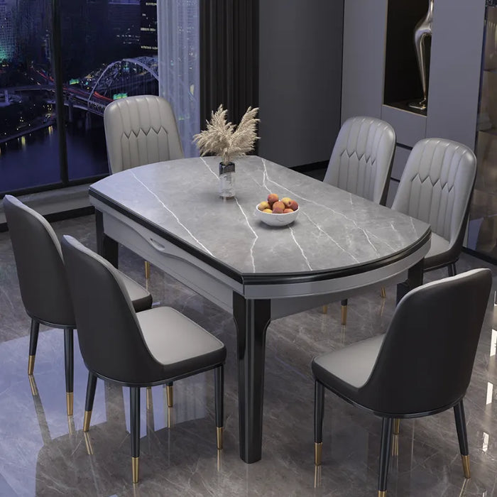 Modern Extendable Dining Tables Round Living Room Nordic Kitchen Dining Tables Coffee Luxury Tavolo Pranzo Home Furniture SR50DT