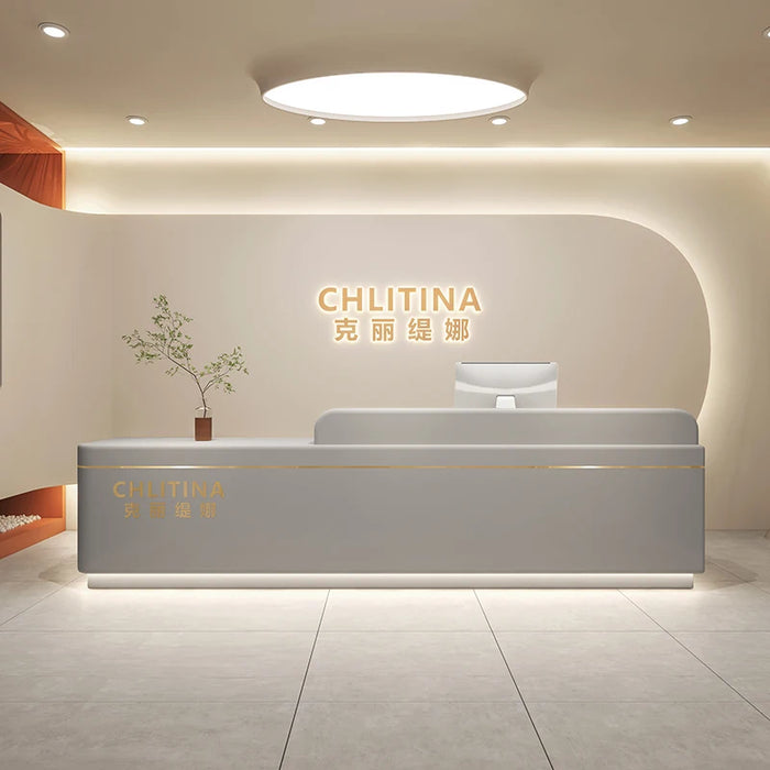 Office Table Reception Desks Mobile White Lectern Information Modern Simple Reception Desks Hotel Mostrador De Tienda Furniture