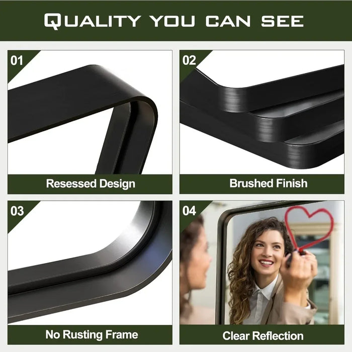 Modern Makeover Mirror Round Corners Bathroom Mirrors 50x32 Inch Bathroom Vanity Mirror Home Deco Freight free