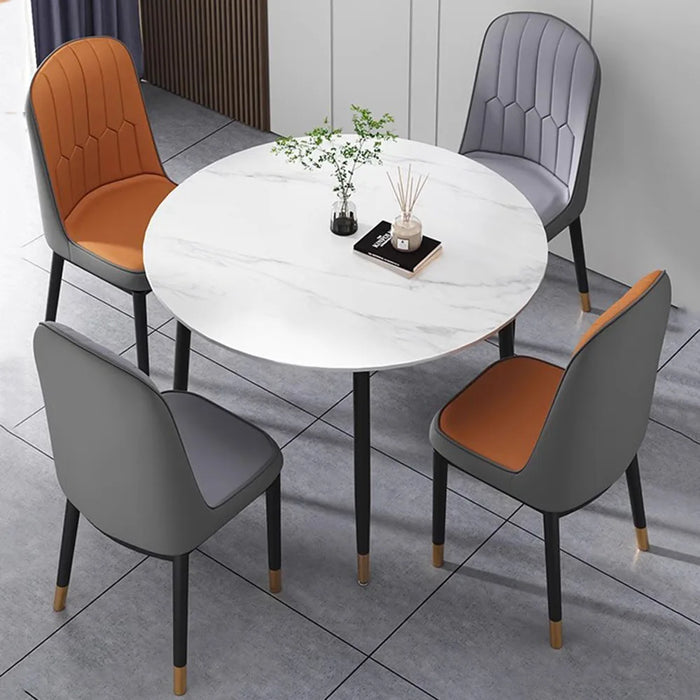 Set 4 Chairs Space Saving Dining Table Round Restaurant Hotel Dining Table Lobby Newclassic Mesas De Comedor Kitchen Furniture