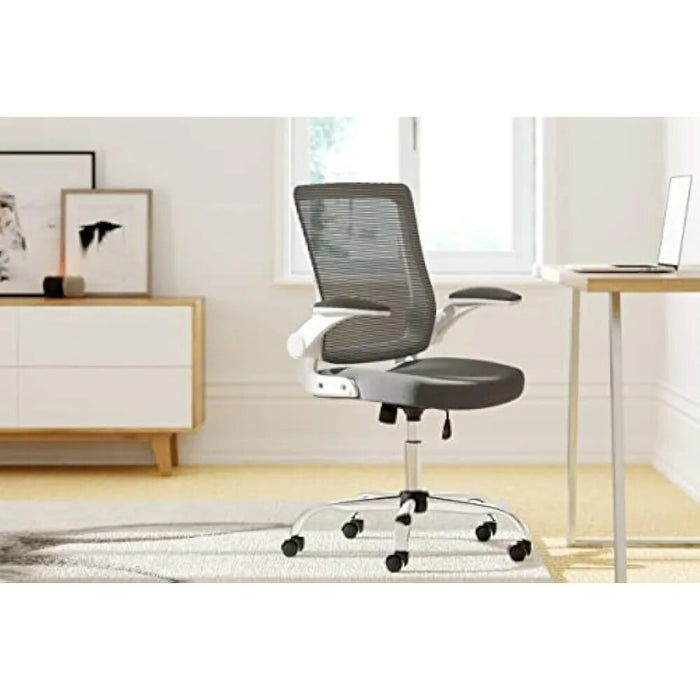 Serta Creativity Ergonomic Mesh Office Computer Desk Chair, Adjustable Armrest with Mid-Back Lumbar Support, Gray Gaming Chair
