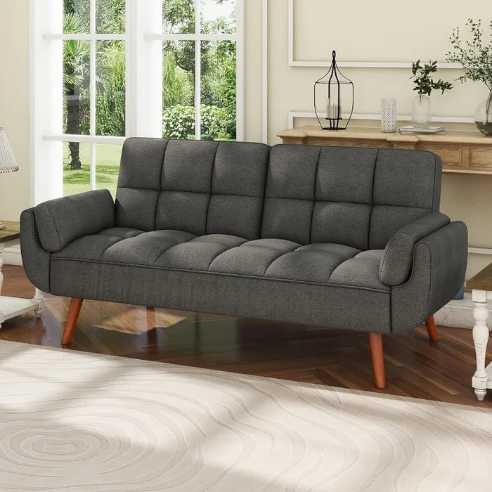 Futon Sofa Bed-Convertible Couch Loveseat Sleeper for Living Room, Bedroom, Studio, Apartment, Dorm, Home Office