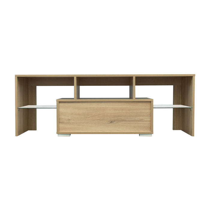 TV Stand with LED RGB Lights,Flat Screen TV Cabinet, Gaming Consoles,In Lounge Room, Living Room and Bedroom Furniture
