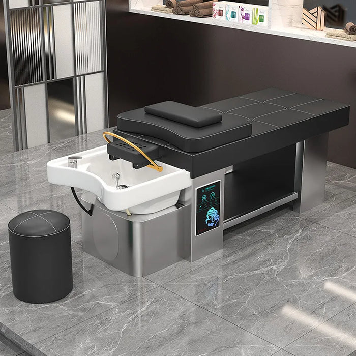 Steam Shampoo Chair Ceramic Basin Luxury Japanese Head Spa Hair Salon Equipments Chair Krzeslo Szampon Salon Equipment MQ50SC