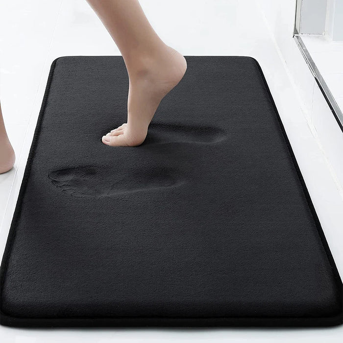 Super Absorbent Memory Foam Carpet Non-Slip Bathroom Toilet Bath Mat Soft Living Room Bedroom Shower Decorative Floor Rug