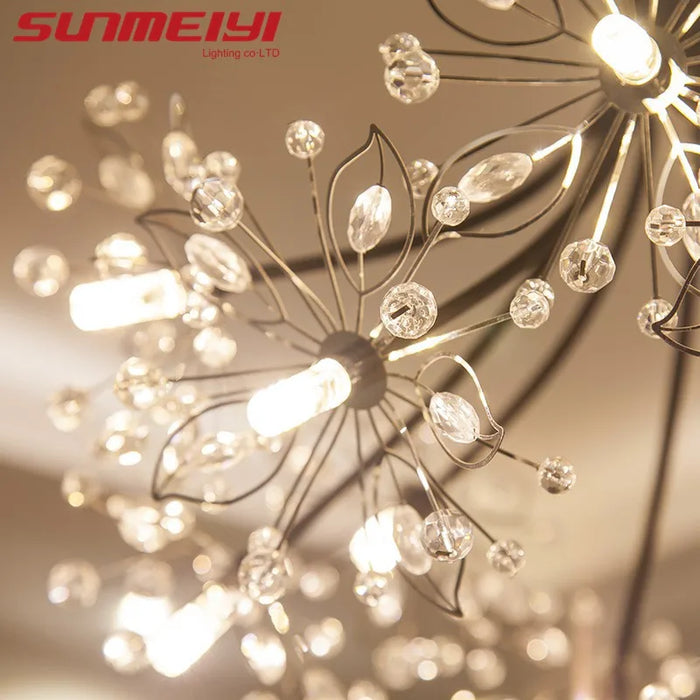 Luxury LED Chandeliers Art deco Gold Chandelier Pendant For Living room Kitchen Modern Bedroom Crystal Lighting