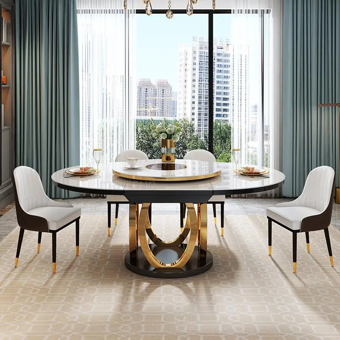 Minimalist Coffee Dining Tables Turntable Luxury Center Hallway Frame Round Tables Kitchen Mesa Comedor Dining Room Furniture