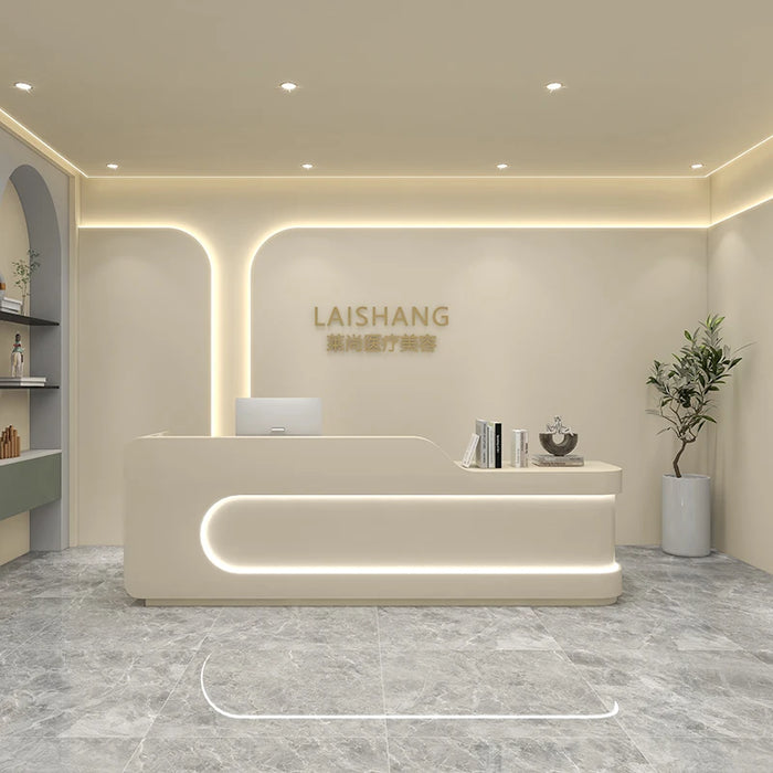Conference Register Store Reception Desk Checkout Barbershop Luxury Standing Reception Desk Modern Empfangstheke Hotel Furniture