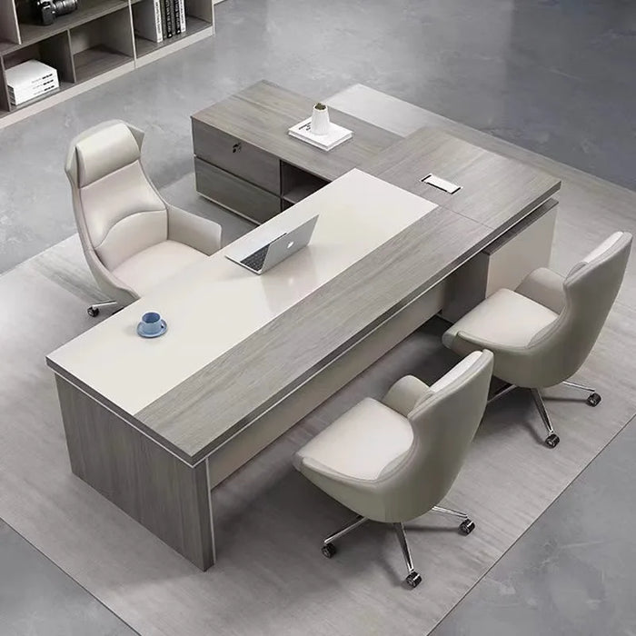 Luxury Work Table Console Meeting Executive Writing Corner Wooden Computer Executive Laptop Shelves Bureau Meuble Furnitures