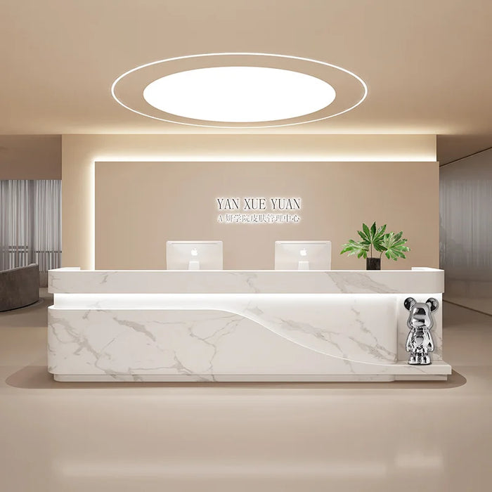 Office Pulpit Reception Desks Front Register Table Podium Futuristic Reception Desks Standing Bureau Meuble Luxury Furniture