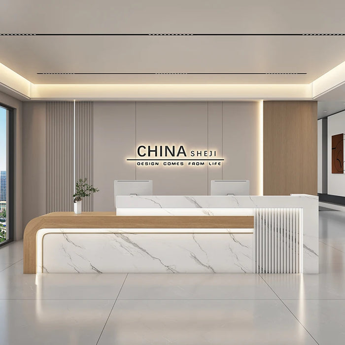 Mobile Bar Counter Reception Desk Office Supermarket Hotel Luxury Conference Reception Desk Modern Bureau Meuble Furniture