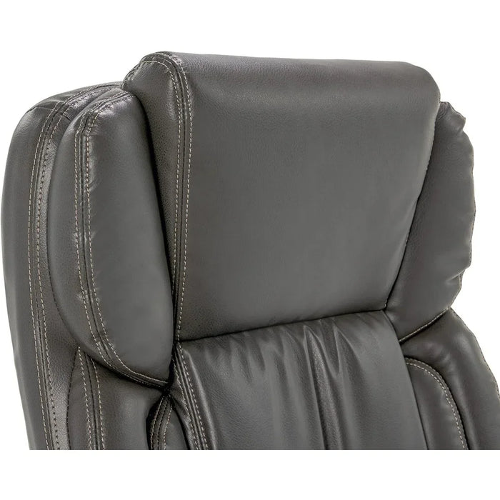 Waterfall Seat Edge Gamer Chair Executive Office Adjustable Ergonomic Computer Chair With Layered Body Pillows Bonded Leather
