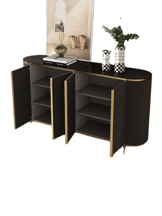 Nordic Light Luxury Home Closet Modern Simple Restaurant Rock Plate Dining Cabinet Storage Cabinet Living Room Wall Storage Cabi
