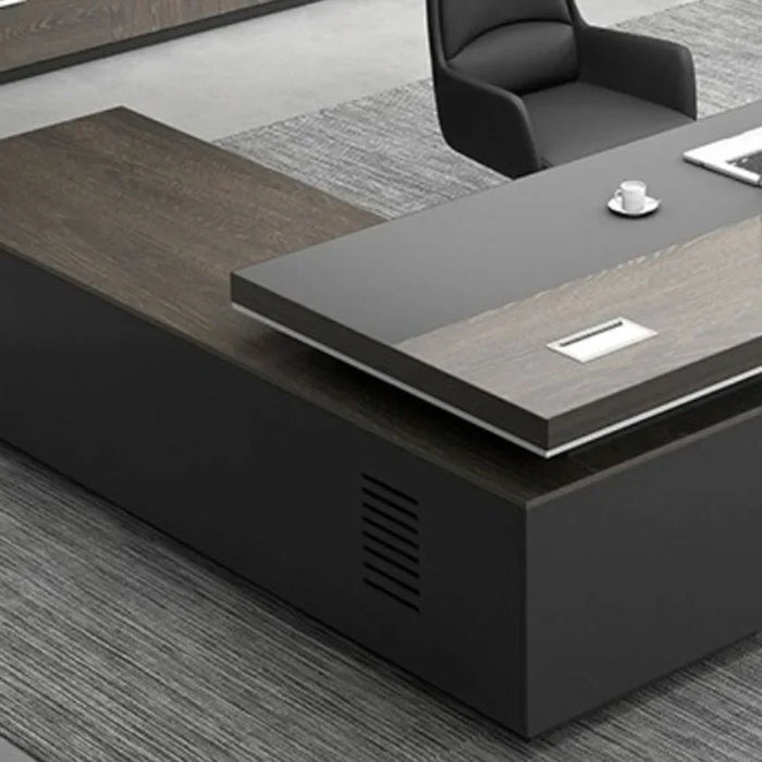 Luxury Drawers Office Desk Storage Long Shelf Modern Monitor Computer Desks Supplies Setup Mesa De Computador Modern Furniture