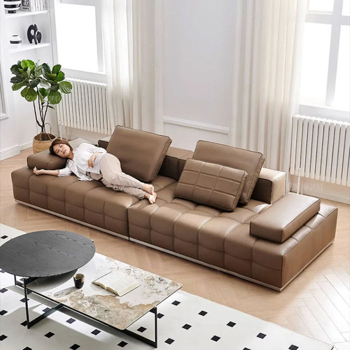 Leather Sofa Back Lumbar Support Industrial Armrest Pad Indoor Massage Office Large Couch Fluffy Divano Letto Designer Furniture