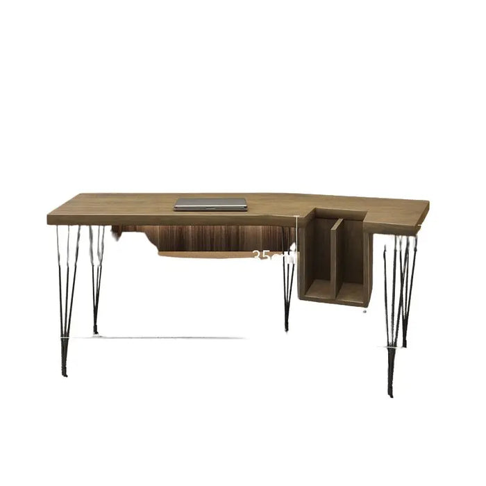 Fashion Computer Office Desk Learning Metal Frame Legs Executive Bedroom Wooden Desk Tables Set Muebles De Oficina Furniture