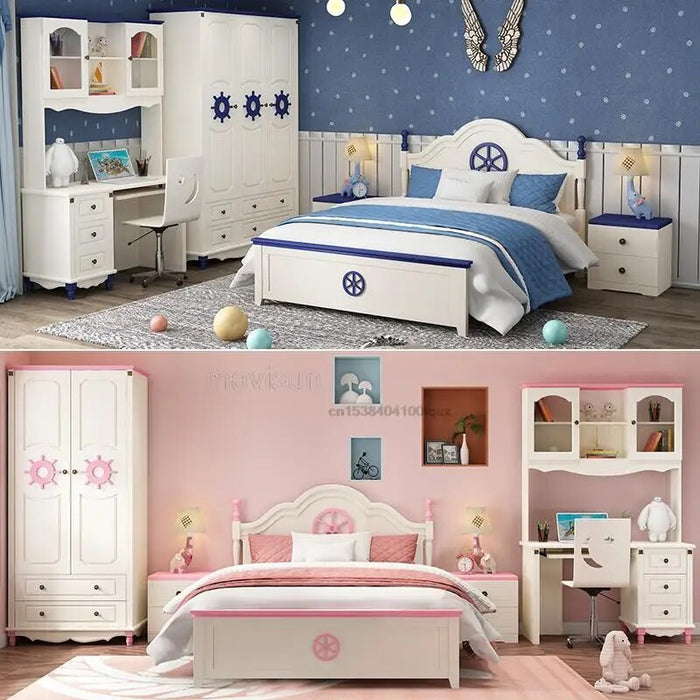 Contemporary Children's Bed For Teenager Children's Bedroom Furniture Combination Set Northern European Creative Kid Bed 1.2M