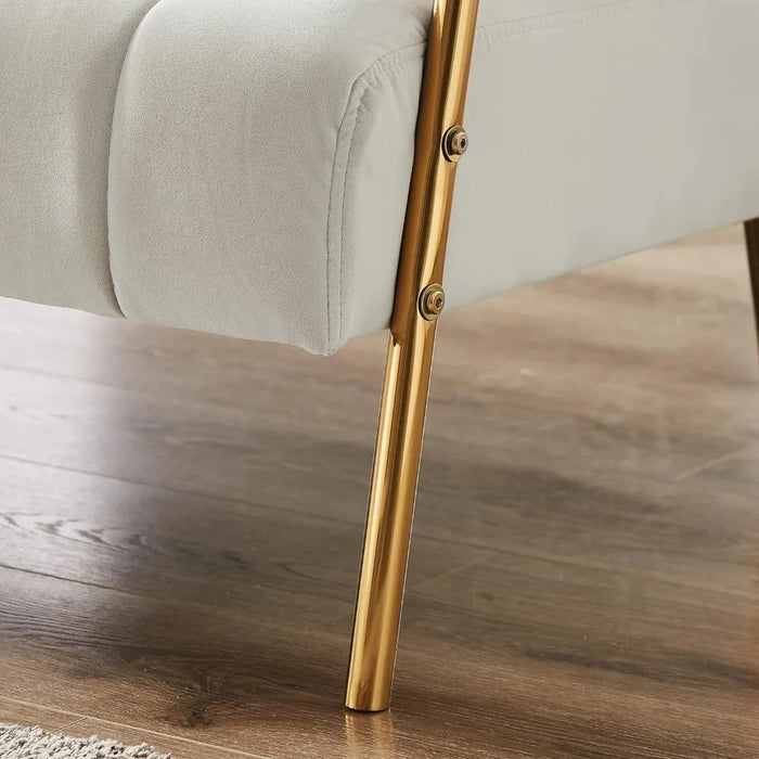 Sofa, compact living room sofa with metal leg straps and pillows, velvet soft cushion and plush sofa