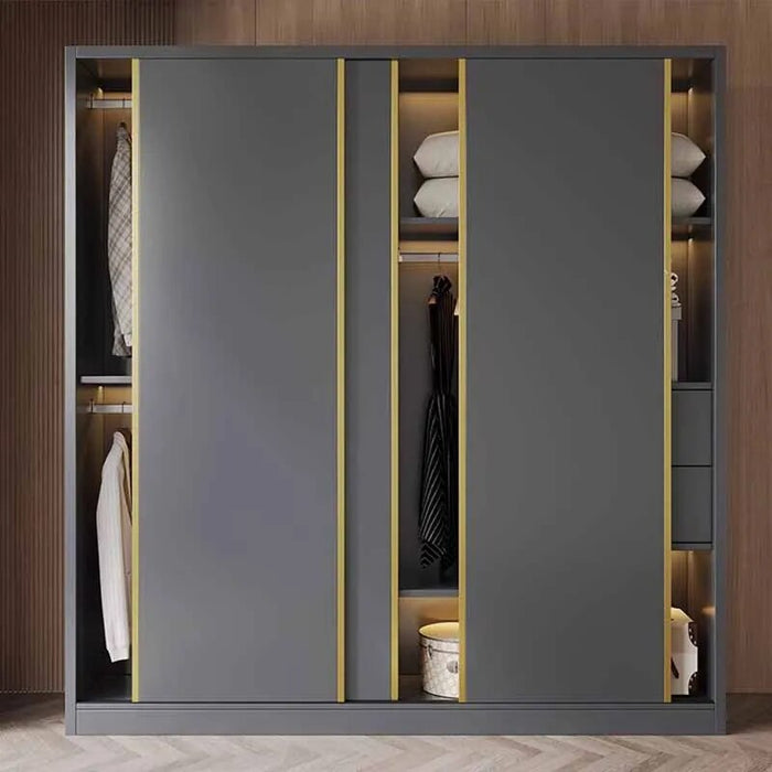 Girls Clothes Wardrobe Storage Black Gold Cube Display Wardrobe European Multifunction Vitrinas Cristal Expositoras Furniture