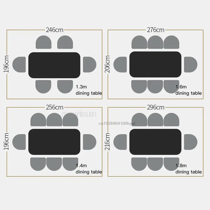 Concise Dining Table With 6 Chairs Combination Small Apartment Home Furniture Steel Feet Black Finish Kitchen Table Rectangle