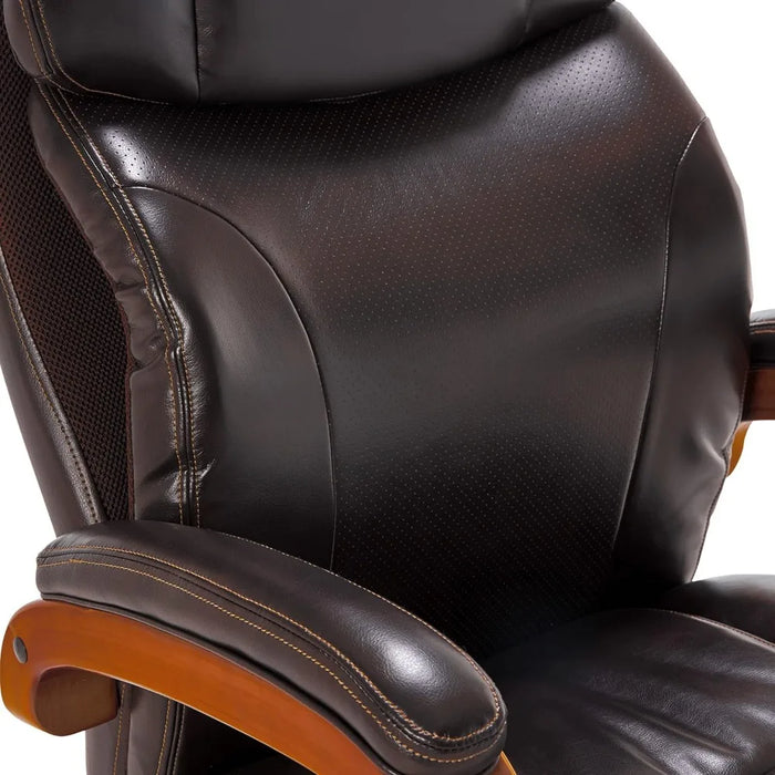Trafford Big and Tall Executive Office Chair With AIR Technology High Back Ergonomic Lumbar Support Black Bonded Leather Gaming